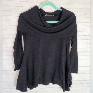 SOFT SURROUNDINGS BLACK COWL NECK SWEATER, SZ XS